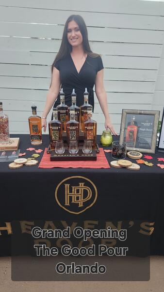 Heaven's Door tasting table at The Good Pour grand opening, Orlando