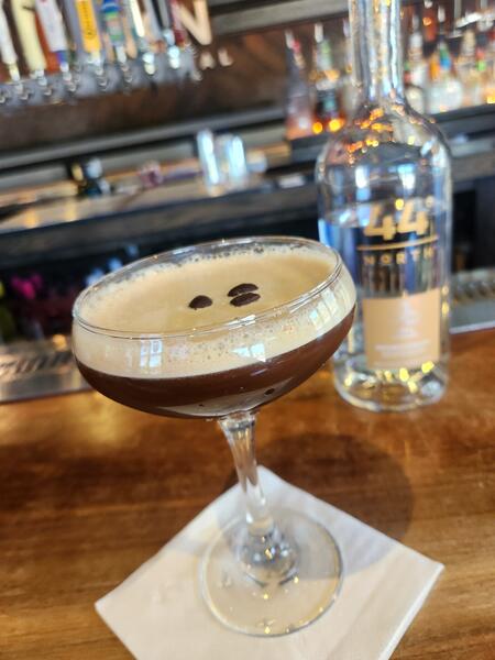 Espresso martini made with 44 North vodka at Nona Social