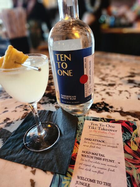 Ten To One Caribbean white rum daiquiri at a Tiki Takeover